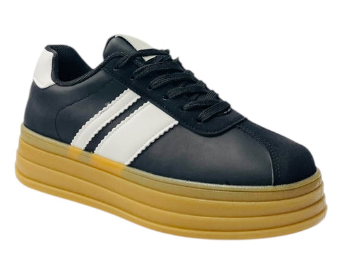 Gum Sole Platform Court Trainer